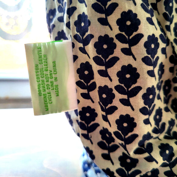 Vera Bradley Twirly Birds Navy Handbag with Top Handles – Retired Pattern - Picture 13 of 15